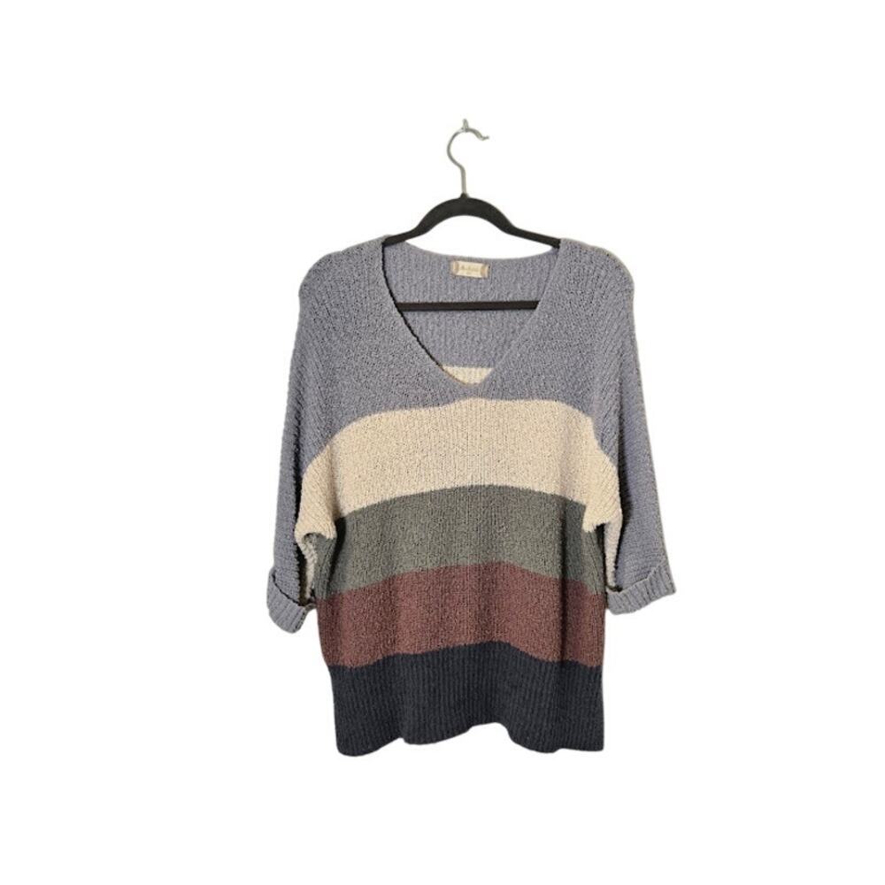 Altar'd State Multicolor Striped Pullover Sweater Size M/L Casual Cozy Preppy
